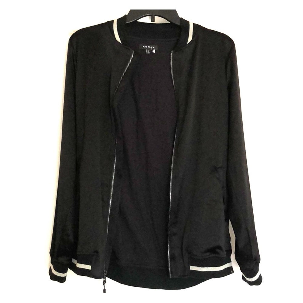 Koral Base Bomber Black Jacket NWOT
